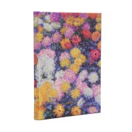 2027 Monet’s Chrysanthemums Midi 18-Month Hardcover Dayplanner (Elastic Band Closure) Horizontal